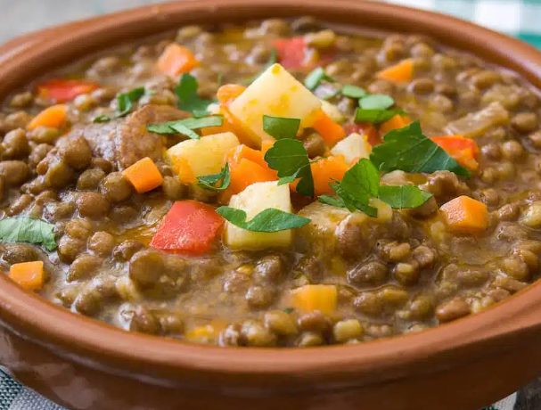 lentejas y verduras